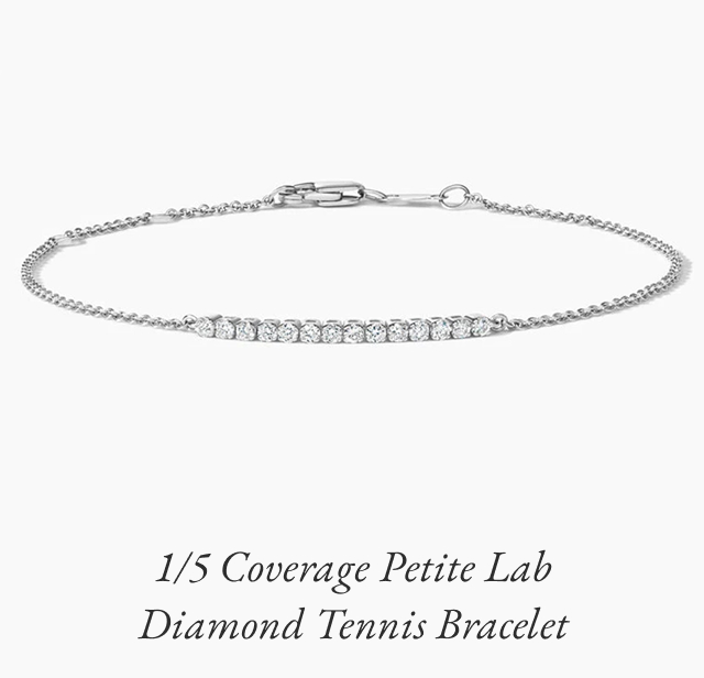 1/5 Coverage Petite Lab Diamond Tennis Bracelet