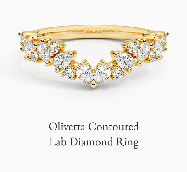 Olivetta Contoured Lab Diamond Ring