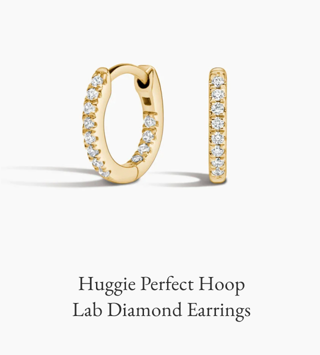 Huggie Perfect Hoop Lab Diamond Earrings