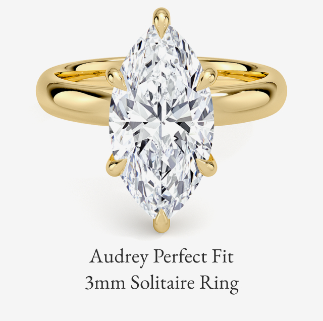 Audrey Perfect Fit 3mm Solitaire Ring