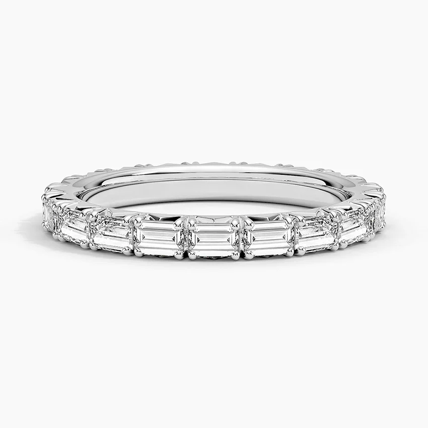 Nathalie Emerald Cut Eternity Lab Diamond Ring