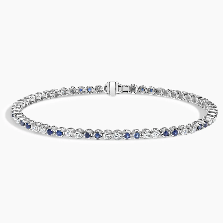 Sapphire and Diamond Tennis Bracelet 