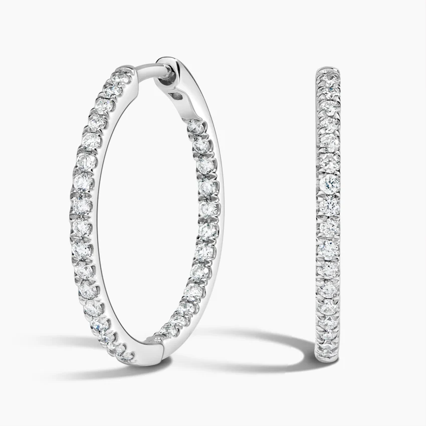 Small Perfect Hoop Lab Diamond Earrings