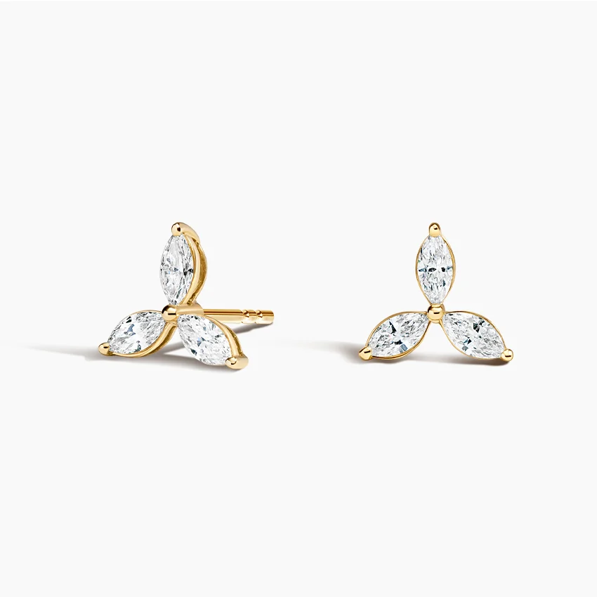 Trilogy Marquise Lab Diamond Stud Earrings