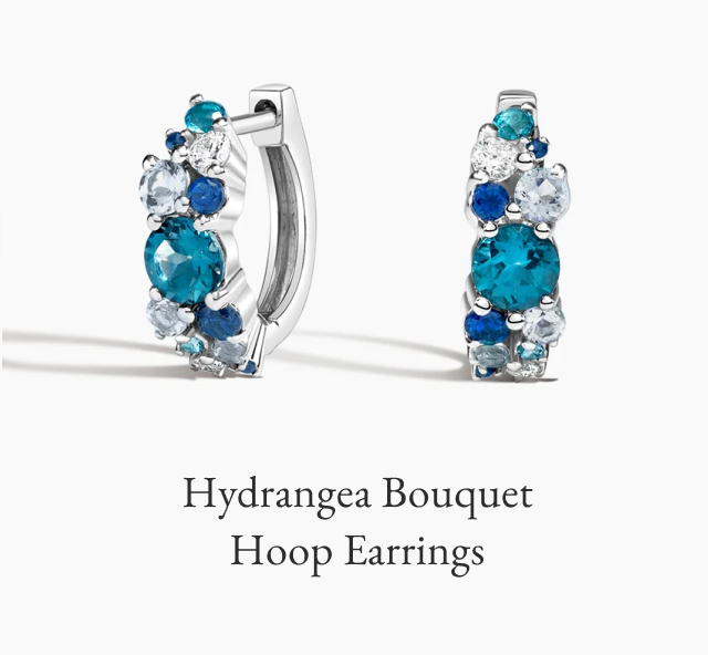 Hydrangea Bouquet Hoop Earrings