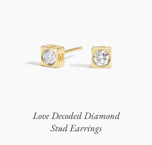 Love Decoded Diamond Stud Earrings 