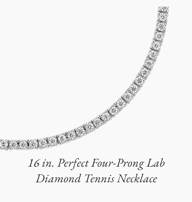 16 in. Perfect Four-Prong Lab Diamond Tennis Necklace