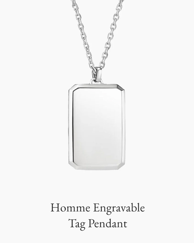 Homme Engravable Tag Pendant