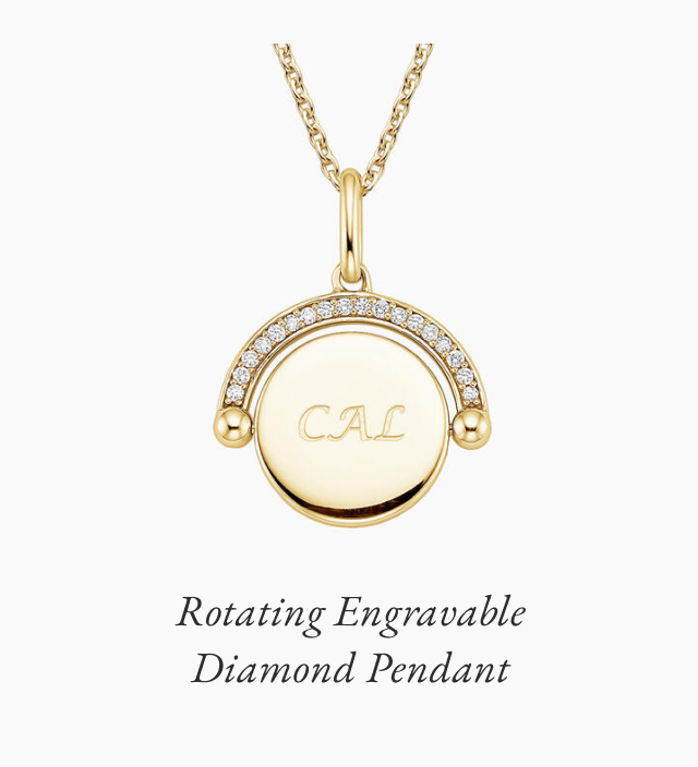 Rotating Engravable Diamond Pendant