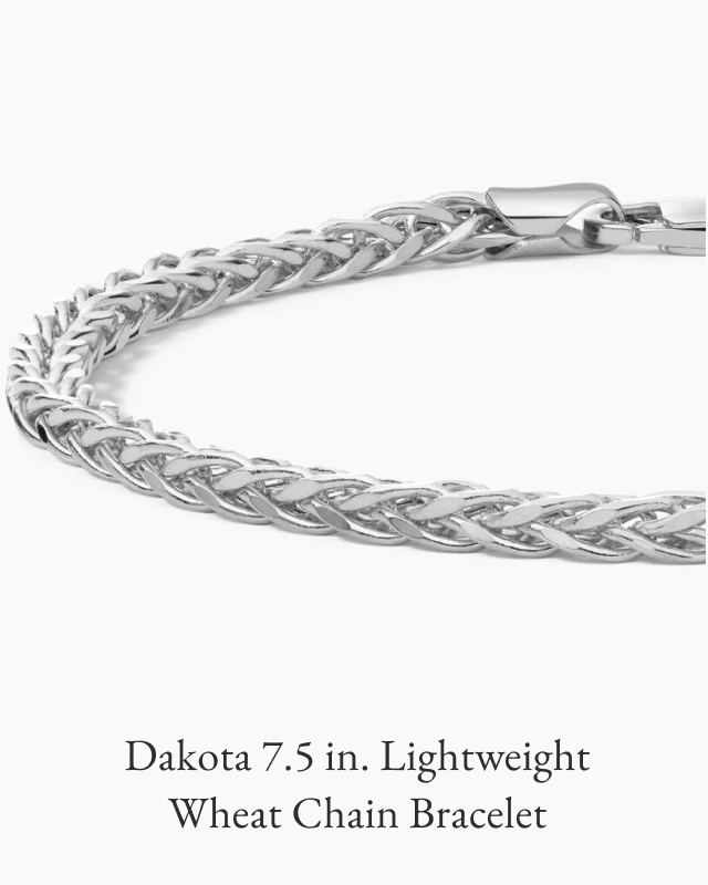 Dakota 7.5 in. Lightweight Wheat Chain Bracelet 