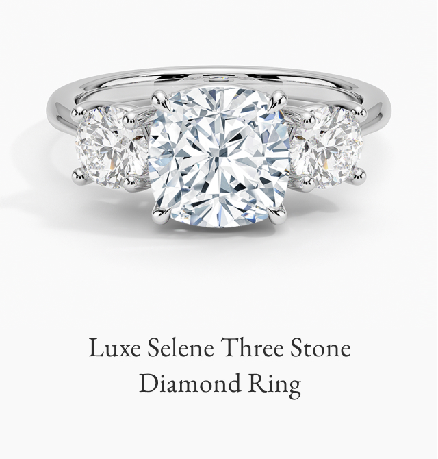 Luxe Selene Three Stone Diamond Ring