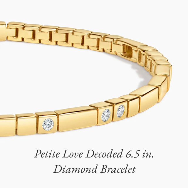 Petite Love Decoded 6.5 in. Diamond Bracelet