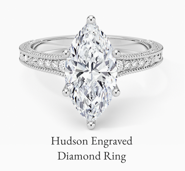 Hudson Engraved Diamond Ring