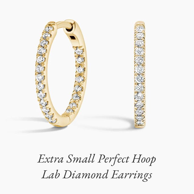 Extra Small Perfect Hoop Lab Diamond Earrings