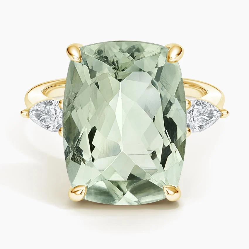 Soiree Prasiolite and Diamond Cocktail Ring