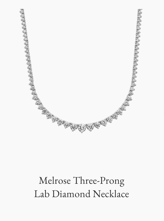 Melrose Three-Prong Lab Diamond Necklace 