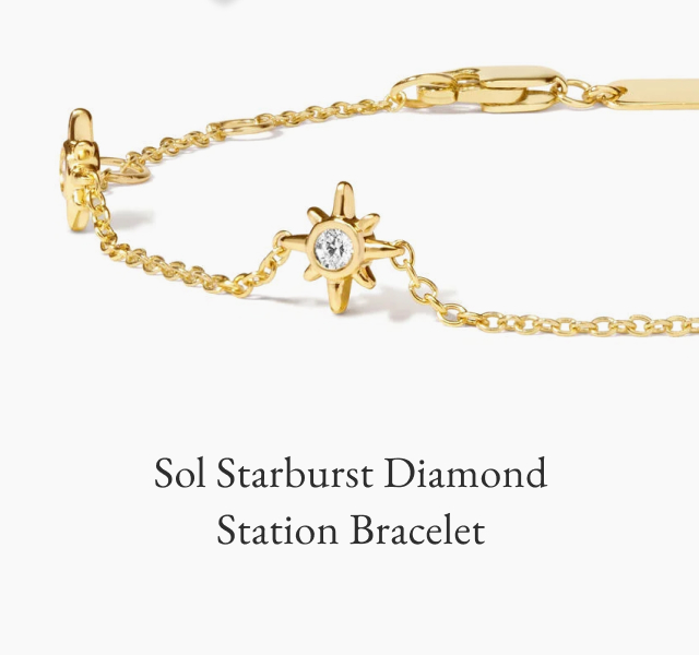 Sol Starburst Diamond Station Bracelet
