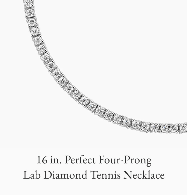 16 in. Perfect Four-Prong Lab Diamond Tennis Necklace 