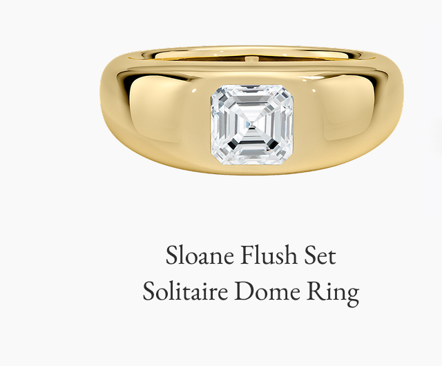 Sloane Flush Set Solitaire Dome Ring