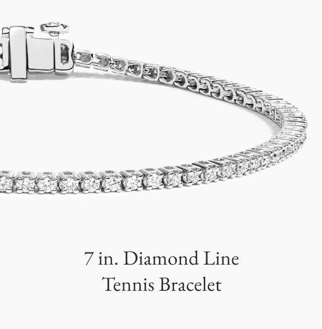 7 in. Diamond Line Tennis Bracelet 