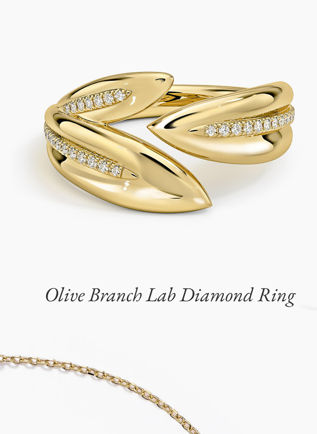 Olive Branch Lab Diamond Ring