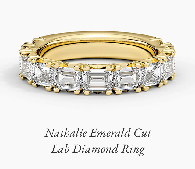 Nathalie Emerald Cut Lab Diamond Ring 
