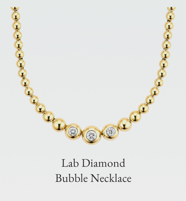 Lab Diamond Bubble Necklace 