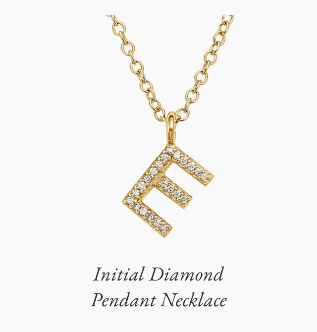 Initial Diamond Pendant Necklace