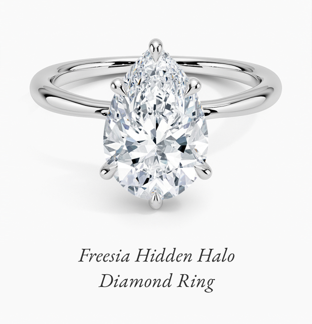 Freesia Hidden Halo Diamond Ring