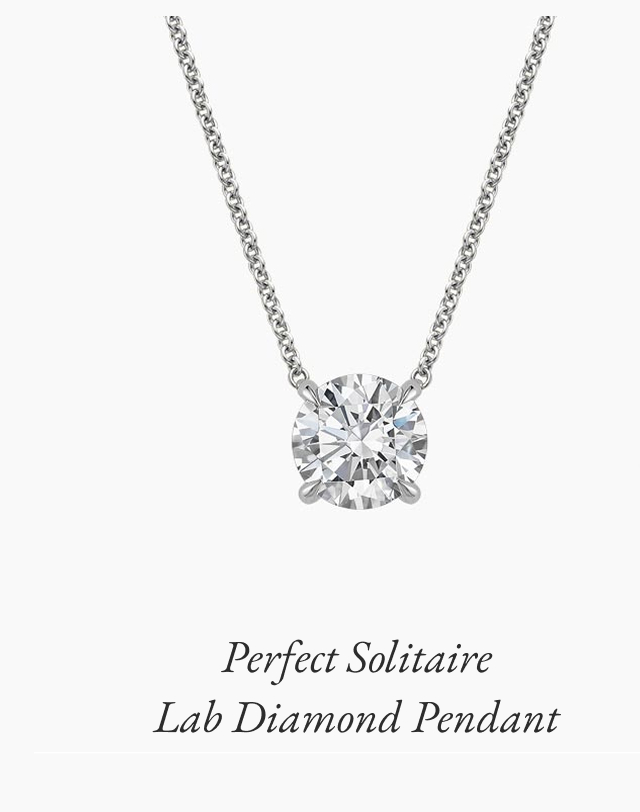 Perfect Solitaire Lab Diamond Pendant
