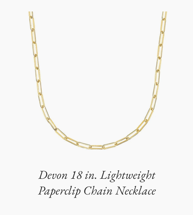 Devon 18 in. Lightweight Paperclip Chain Necklace