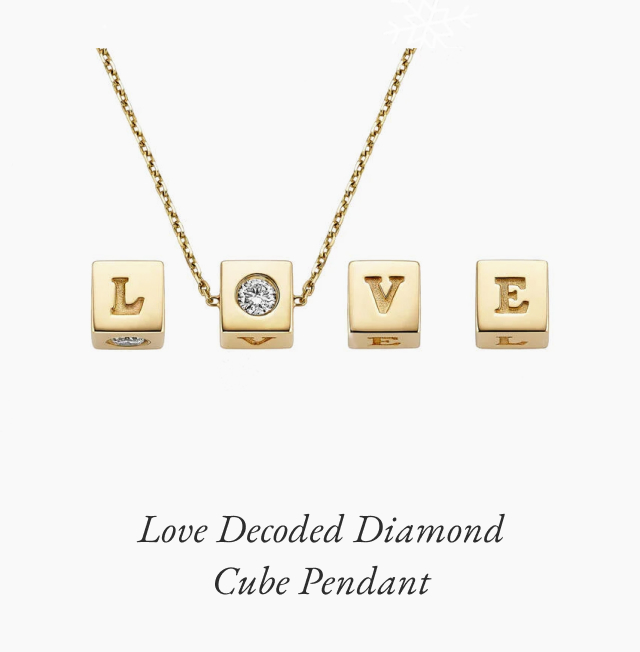 Love Decoded Diamond Cube Pendant