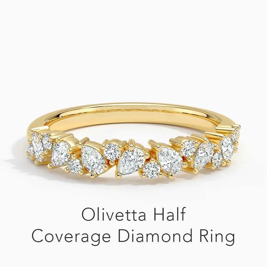 Olivetta Half Coverage Diamond Ring