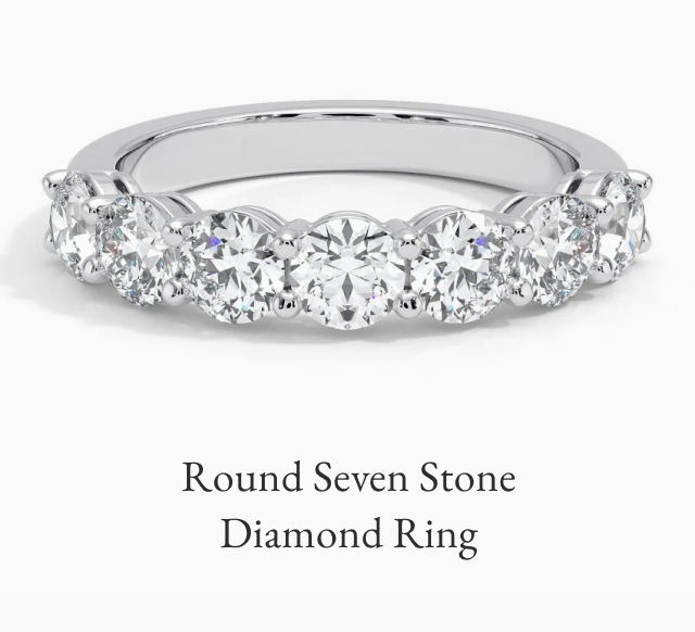 Round Seven Stone Diamond Ring