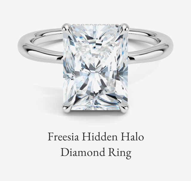 Freesia Hidden Halo Diamond Ring