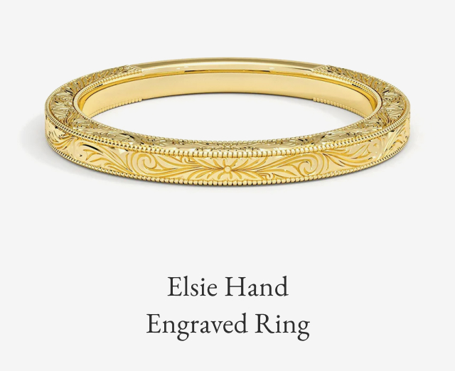 Elsie Hand Engraved Ring