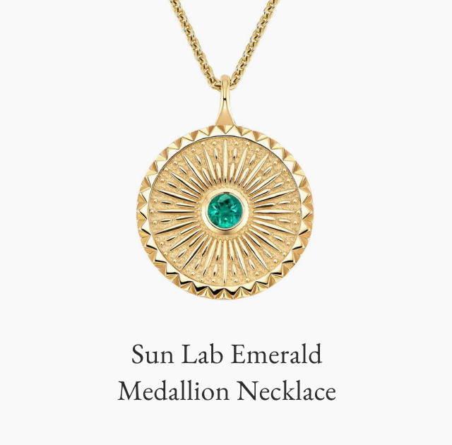 Sun Lab Emerald Medallion Necklace