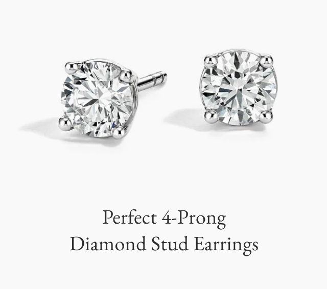 Perfect 4-Prong Diamond Stud Earrings 