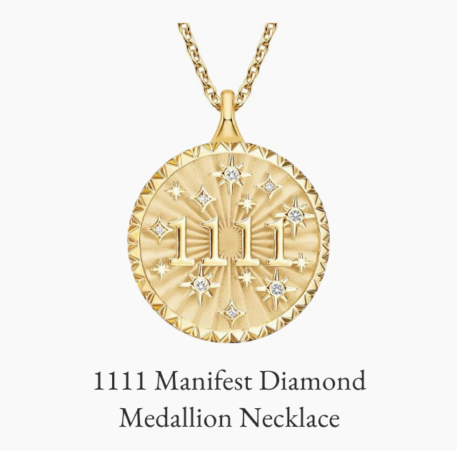 1111 Manifest Diamond Medallion Necklace