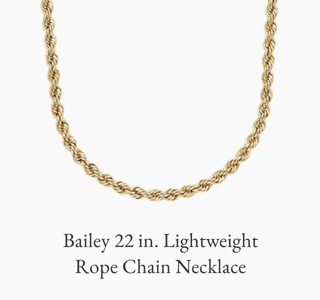 Bailey 22 in. Lightweight Rope Chain Necklace
