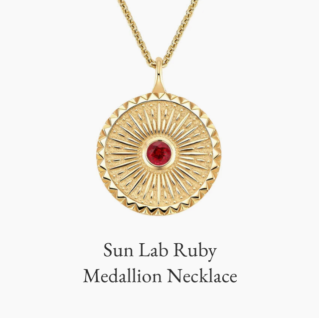 Sun Lab Ruby Medallion Necklace