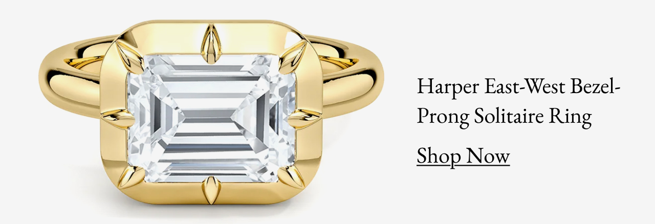 Harper East-West Bezel-Prong Solitaire Ring