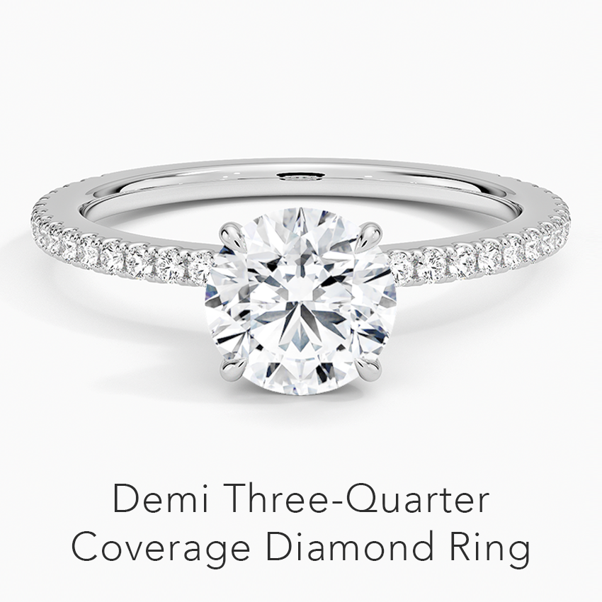 Demi Three-Quarter Coverage Diamond Engagement Ring