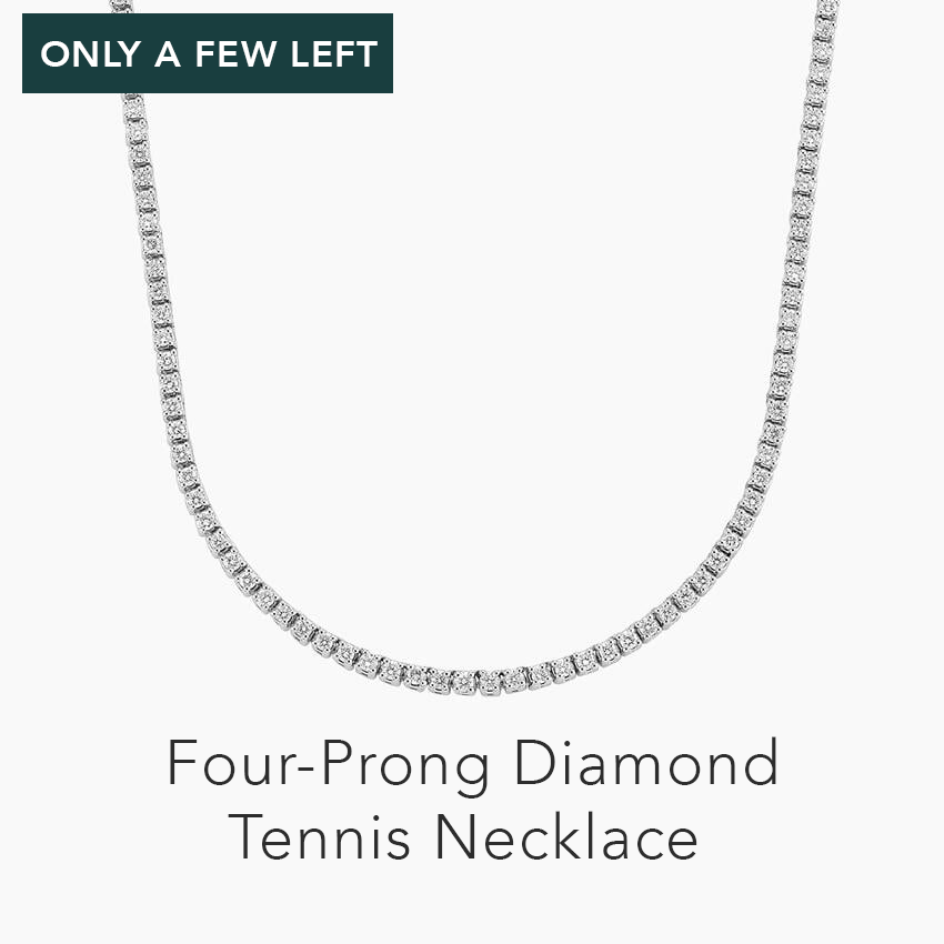 Four-Prong Diamond Tennis Necklace