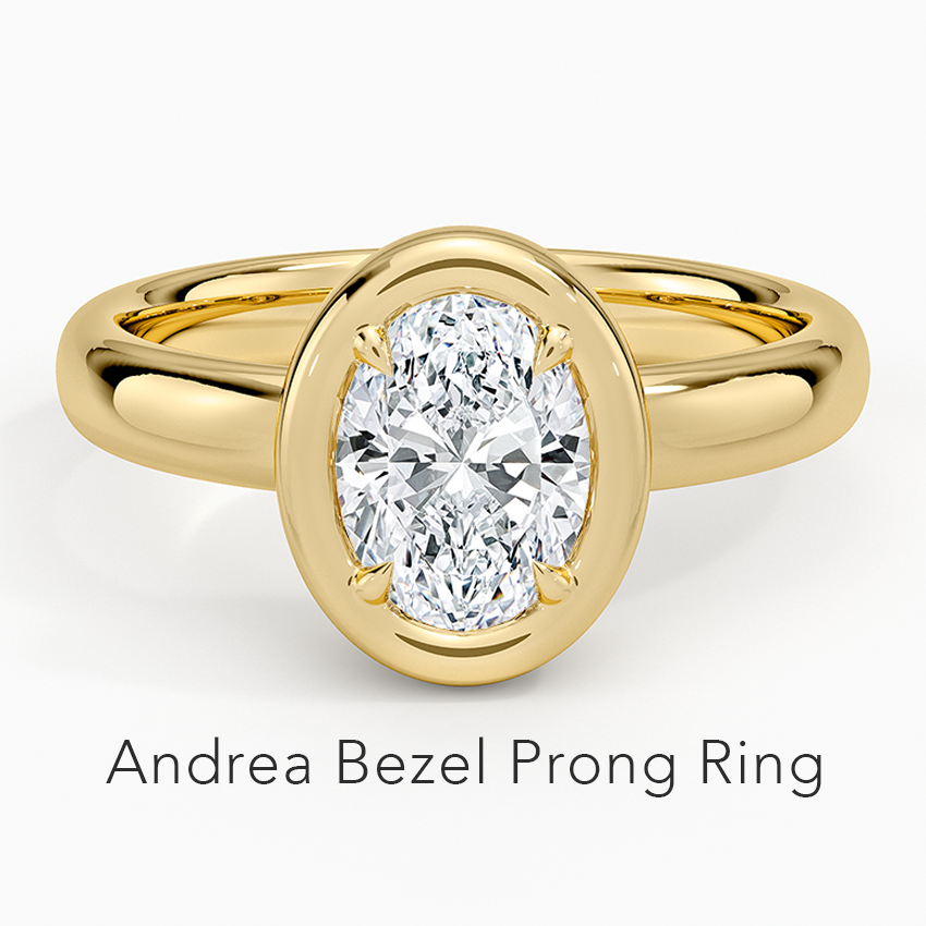 Andrea Bezel Prong Ring