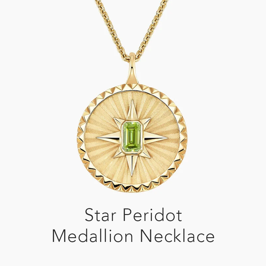 tar Peridot Medallion Necklace