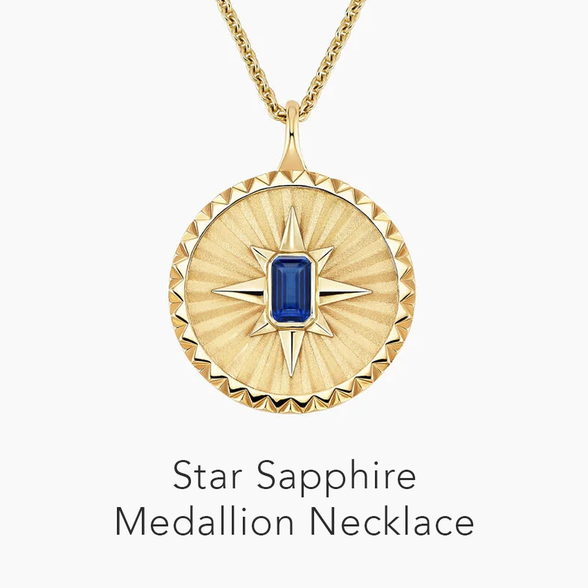 Star Sapphire Medallion Necklace
