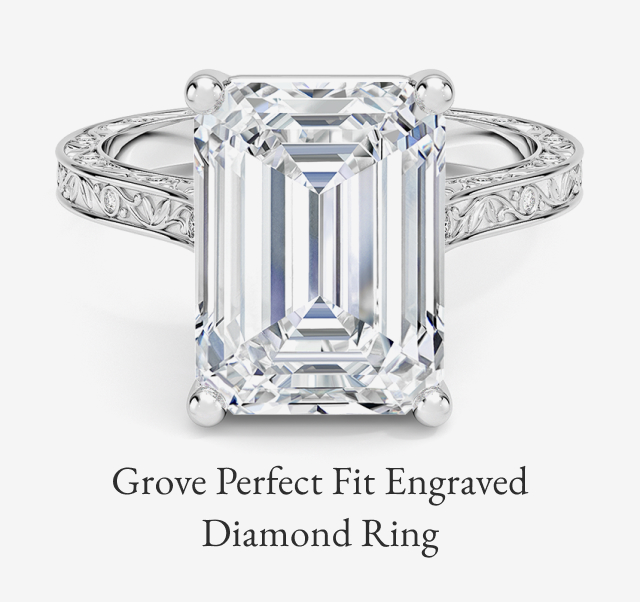 Grove Perfect Fit Engraved Diamond Ring 