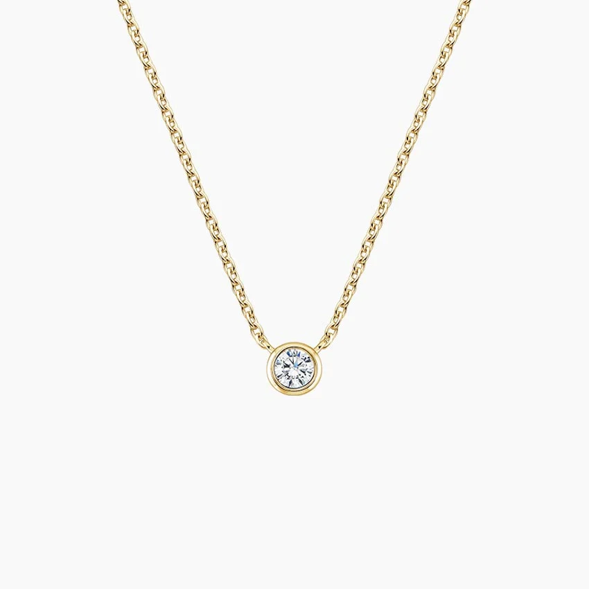 Diamond Bezel Solitaire Pendant