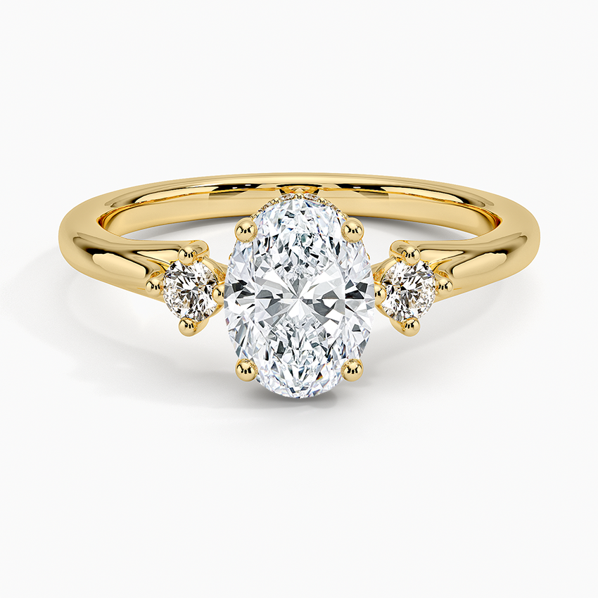 Floating Three Stone Diamond Ring